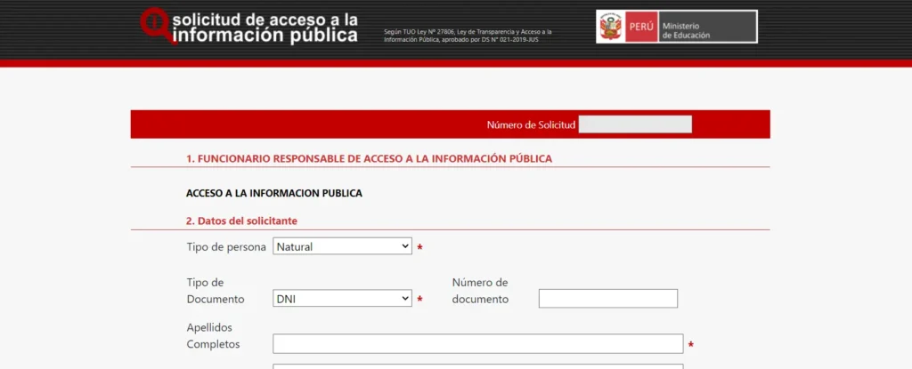 solicitar acceso a la informacion publica