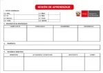 formato sesion de aprendizaje